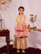 Girl's' Yellow Kurta And Sharara Set
