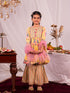 Girl's' Yellow Kurta And Sharara Set