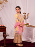 Girl's' Yellow Kurta And Sharara Set