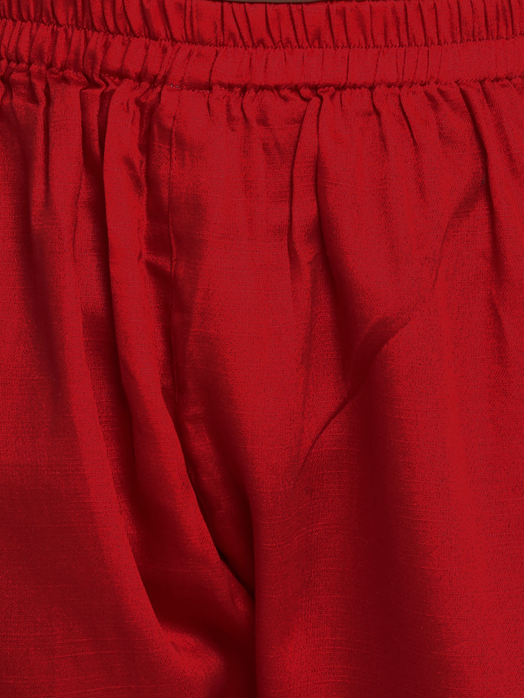 Girl's' Navy Blue And Rust Kurta Palazzo Set