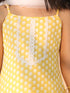 Girl's' Yellow And White Kurta, Sharara And Dupatta Set