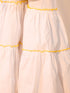 Girl's' Yellow And White Kurta, Sharara And Dupatta Set
