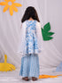 Girl's' Aqua Kurta Sharara Set