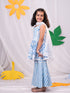 Girl's' Aqua Kurta Sharara Set