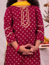 Girl's Pink Kurta Salwar And Dupatta Set
