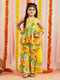 Girl's' Yellow Kurta Sharara And Dupatta Set