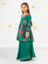 Girl's' Green Kurta Palazzo Set