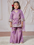 Girl's' Lavender Kurta Sharara And Dupatta Set