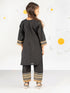 Girl's' Black Kurta Set With Dupatta