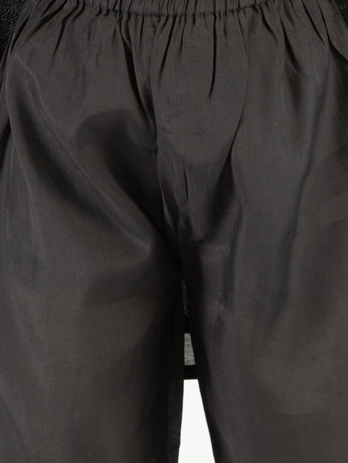 Girl's' Black Kurta Set With Dupatta