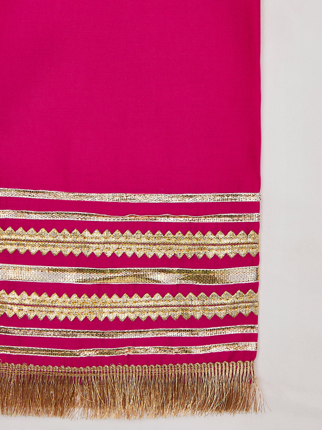 Girl's' Pink Kurta Set With Dupatta