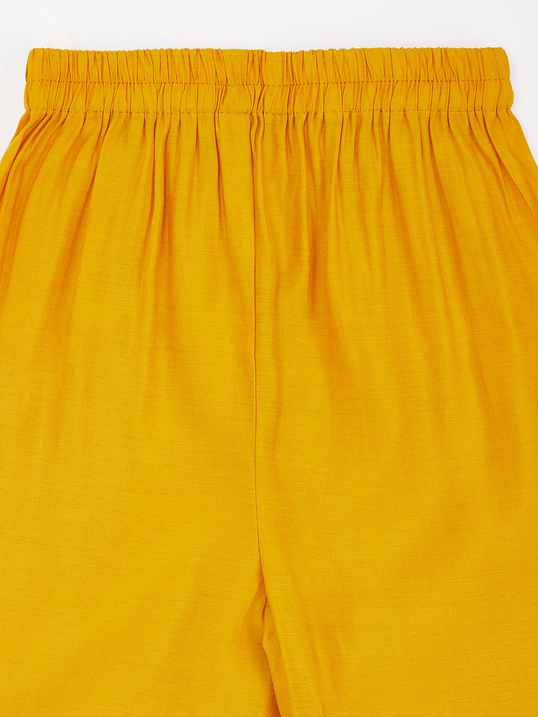 Girl's' Yellow Kurta Set With Dupatta