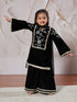 Girl's' Black Kurta Set With Dupatta