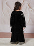Girl's' Black Kurta Set With Dupatta