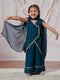 Girl's' Turquoise Kurta Set With Dupatta