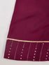 Girl's' Wine Kurta Set With Dupatta