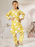 Girl's Yellow Cotton Kurta Pyjama Set