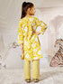 Girl's Yellow Cotton Kurta Pyjama Set