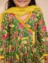 Vastramay Girls' Green Cotton Kurta with Sharara Set