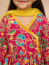 Vastramay Girls Pink Cotton Kurta Set with Sharara