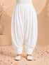 Girls White Cotton Chikankari Kurta with Patiala Pants