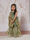 Girl's' Green Kurta Sharara Set With Dupatta