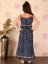 Girl's Blue Bandhani Top And Long Skirt Set