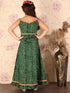 Girl's Green Bandhani Top And Long Skirt Set