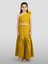 Vastramay Girls Yellow Georgette Lehenga Set