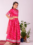 Girl's' Pink Lehenga Set