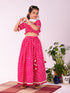 Girl's' Pink Lehenga Set