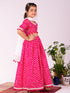 Girl's' Pink Lehenga Set