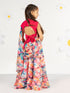 Girl's' Pink And Multicolour Lehenga Set