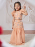 Girl's' Peach Lehenga Set