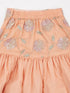 Girl's' Peach Lehenga Set