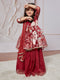 Girl's' Maroon Girl's Lehenga Choli