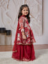 Girl's' Maroon Girl's Lehenga Choli