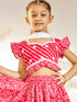 Girl's Red Cotton Lehenga Set