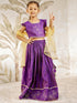 Girl's Purple Silk Lehenga Set