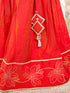 Girl's Red Silk Lehenga Set