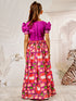 Girl's Purple & Red Animal Print Lehenga Set