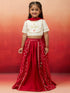 Vastramay Girls White Viscose Lehenga Set