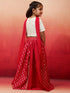 Vastramay Girls White Viscose Lehenga Set