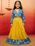 Vastramay Girls Yellow Lehenga Set with Jacket