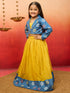 Vastramay Girls Yellow Lehenga Set with Jacket