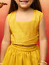 Vastramay Girls Yellow Lehenga Set with Jacket