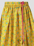 Girls Yellow Cotton Digital Animal Print Resham Embroidery Lehenga Choli with Net Dupatta Set