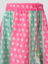 Girls' Pink Cotton Bandhani Print Lehenga Set with Aqua Lehenga & White Dupatta - Asymmetric Hem Festive Ethnic Wear