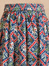 Girls's Blue Cotton-Blend Ikkat Cropped Length Lehenga With Choli And Dupatta Set