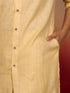Men's Yellow Cotton Geometric Kurta Palazzo Set